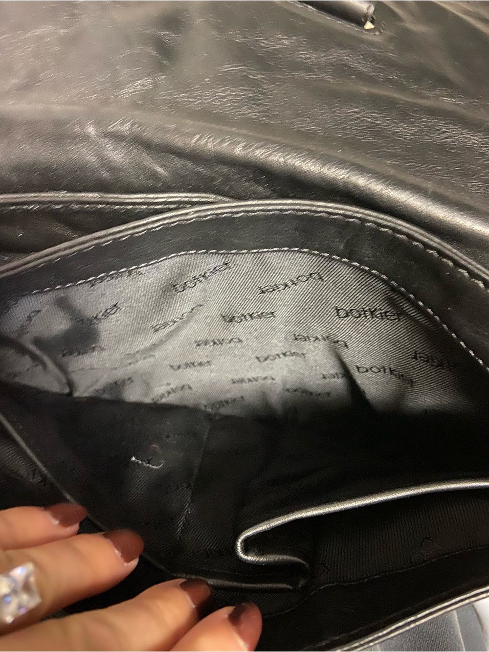 Botkier Black Leather Crossbody with Silver Accent - Picture 5 of 6